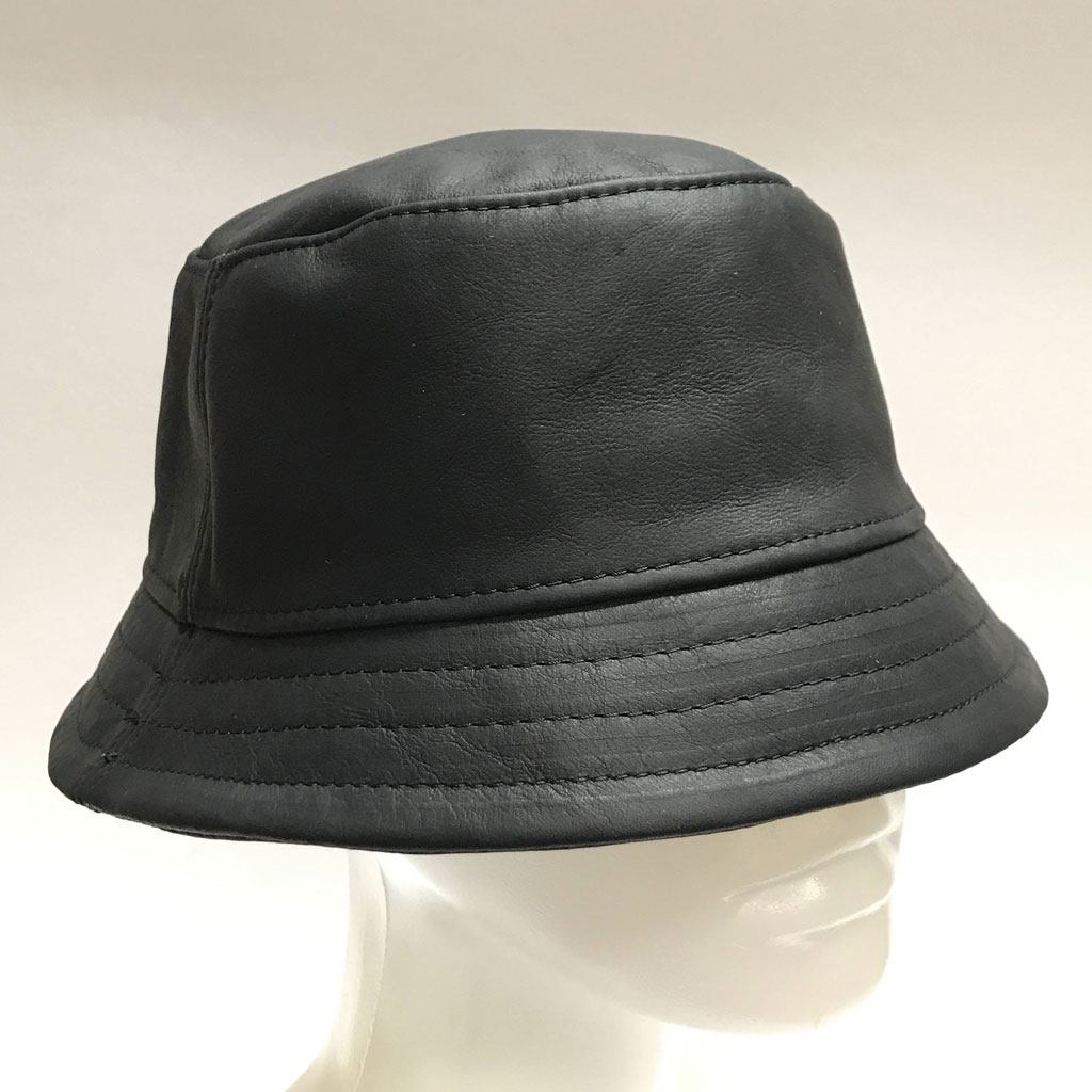 Custom Bucket Hat Wax Leather