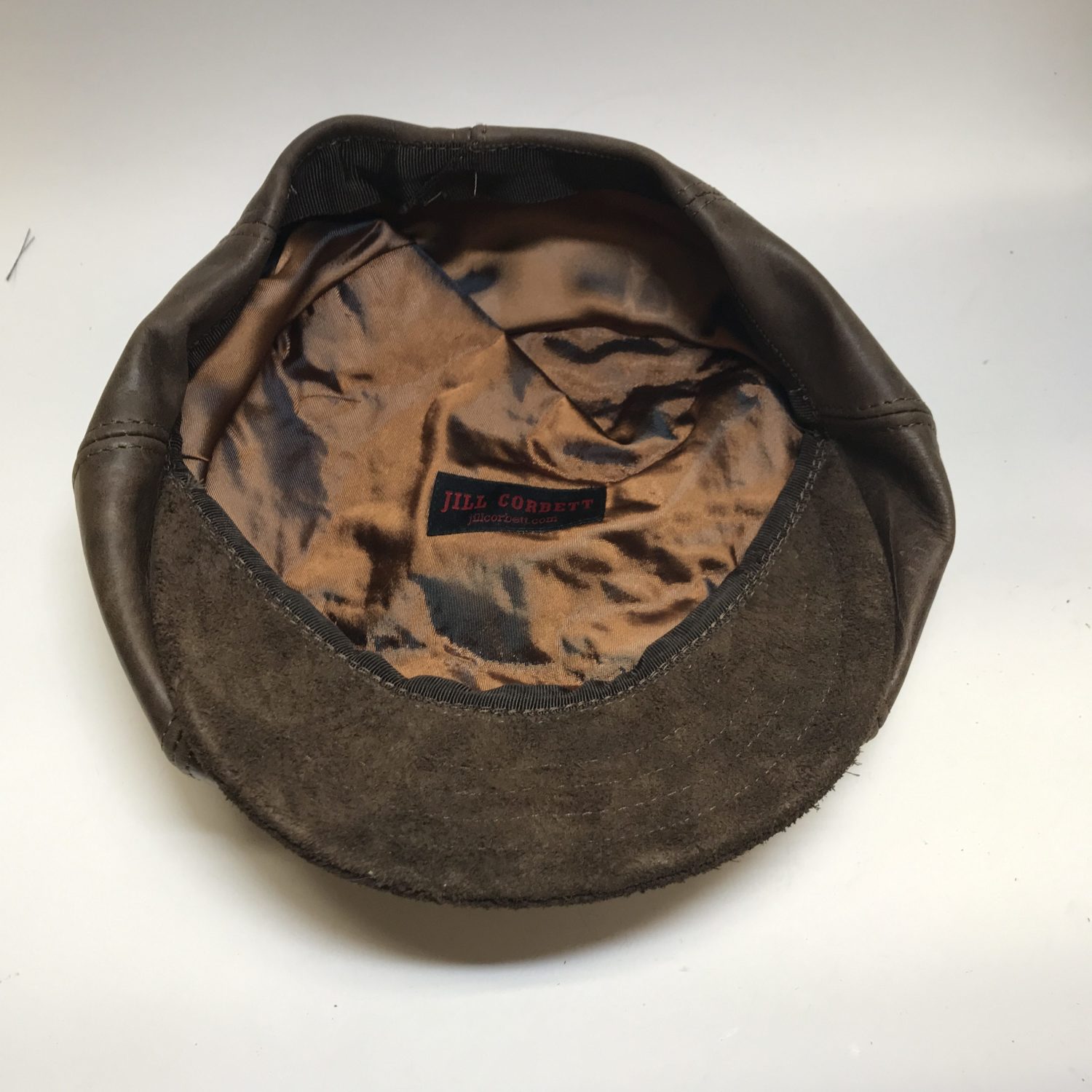 8 Piece Cap Distressed Brown Leather/Suede Peak Brown - Medium 56/57cm