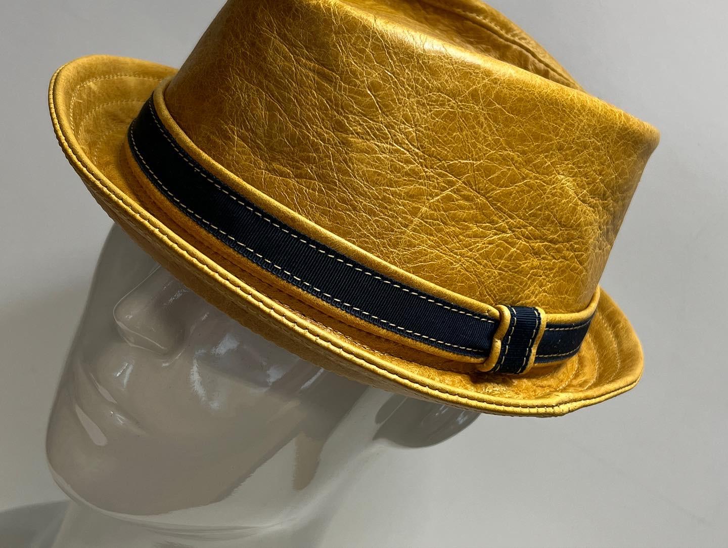 Custom Pinch Trilby Double Band Whisky Leather