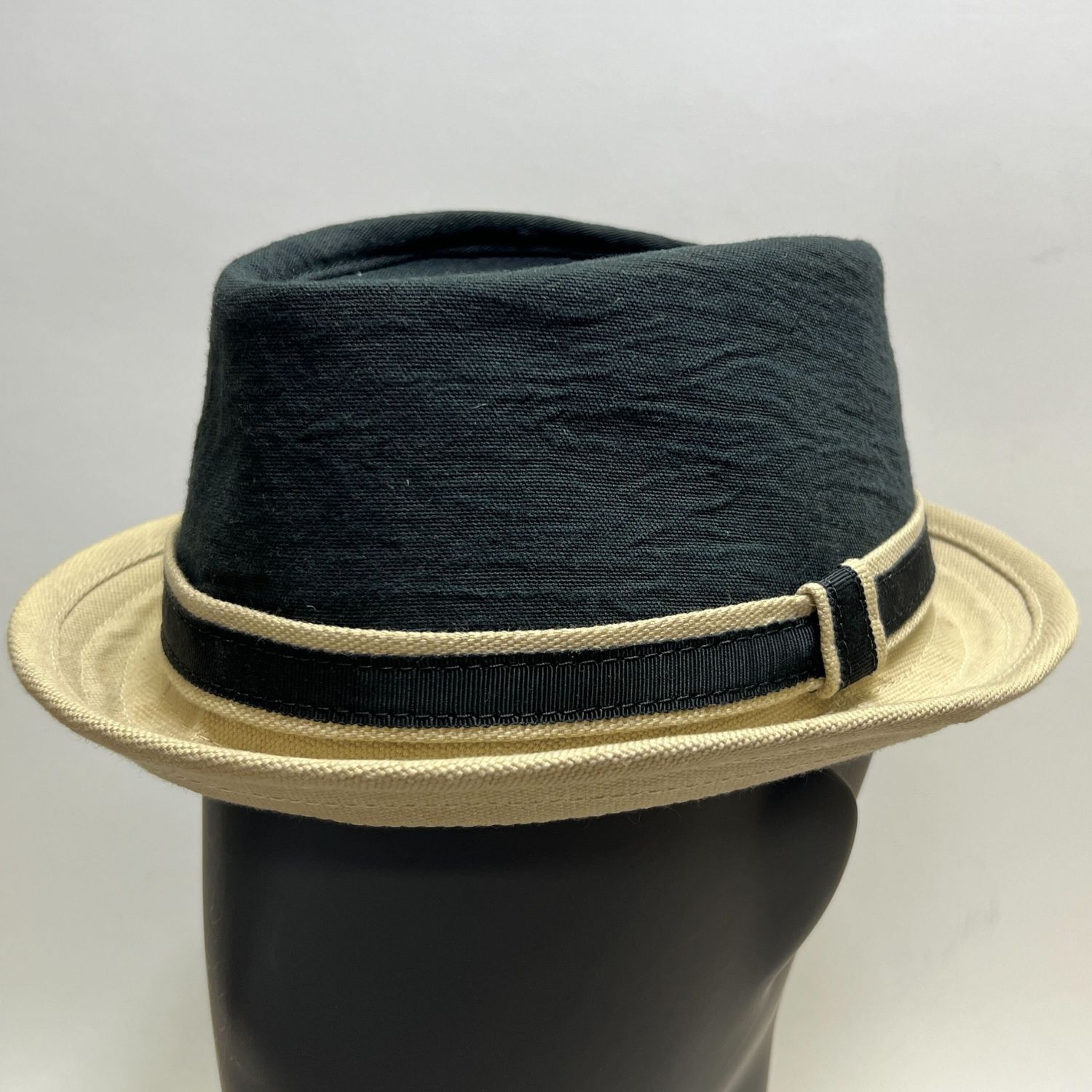Black Linen Trilby By The Hattic