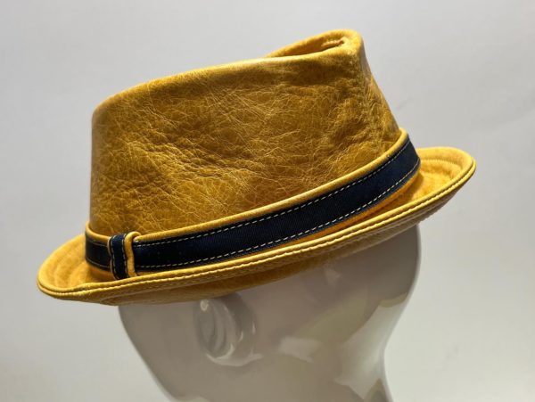 Custom Pinch Trilby Double Band Whisky Leather