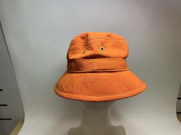 Slightly Skewiff Bucket Hat In Orange Canvas XS 53 cm