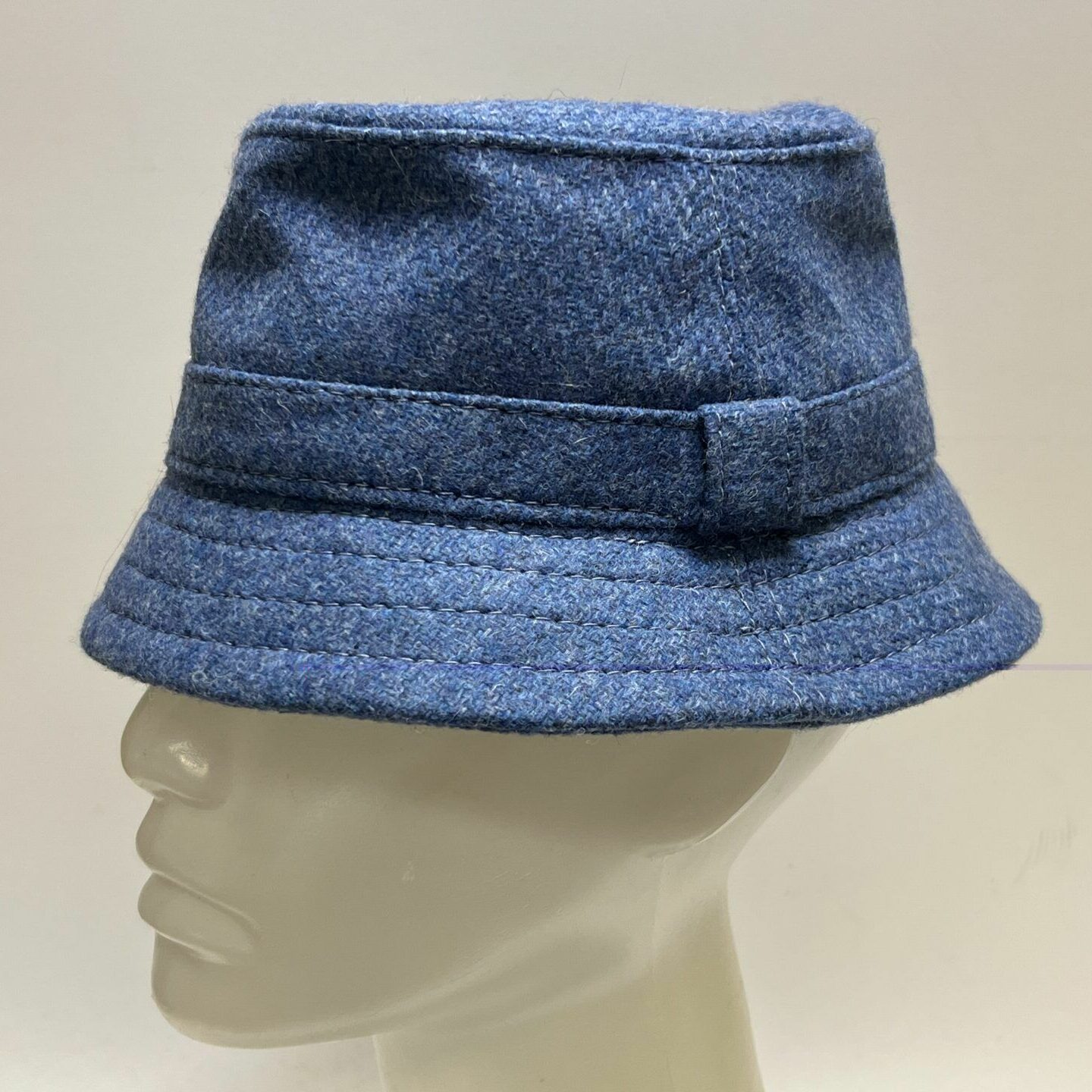 Bucket hat blue wool XS 53 cm