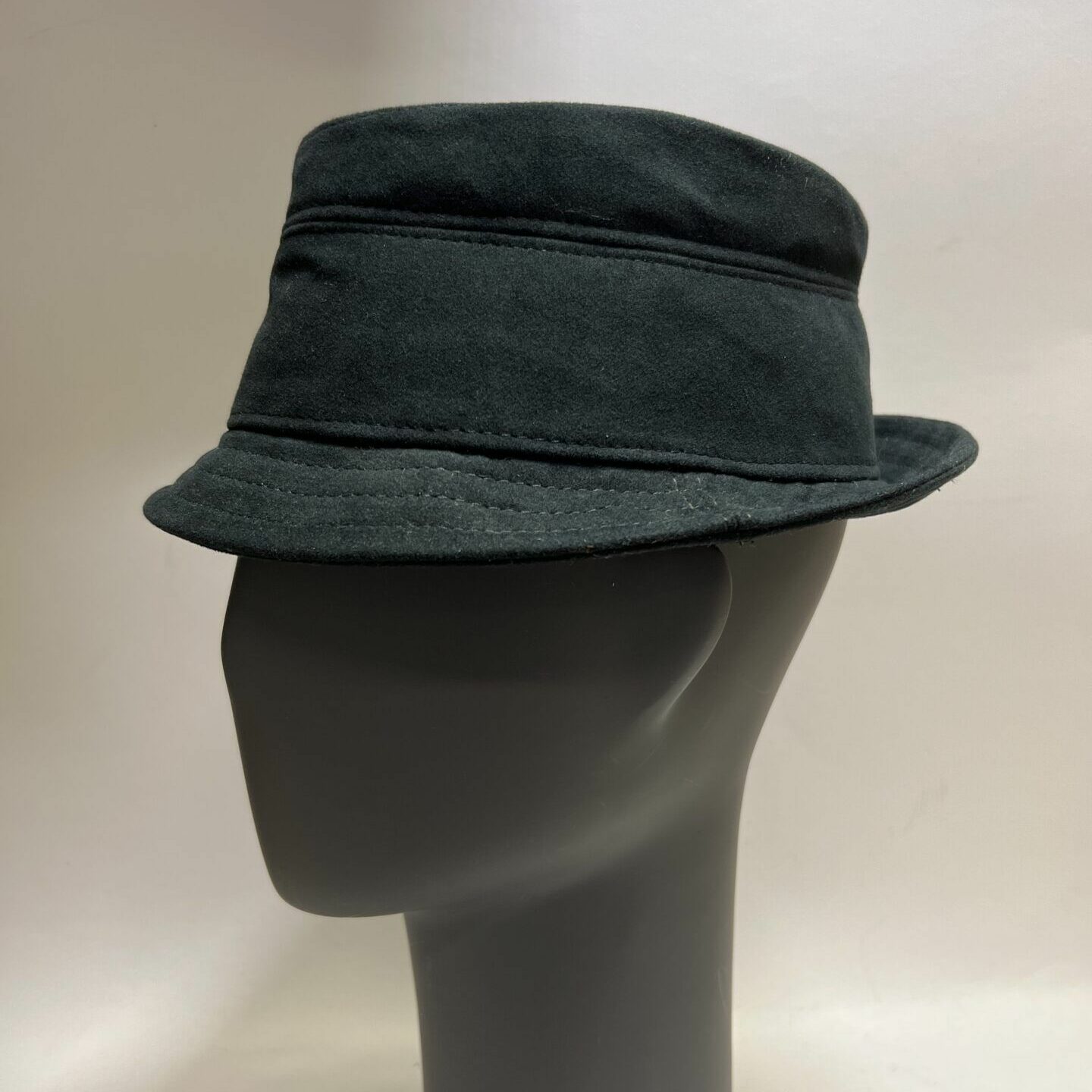 Black Cotton Moleskin Trilby Hat | The Hattic