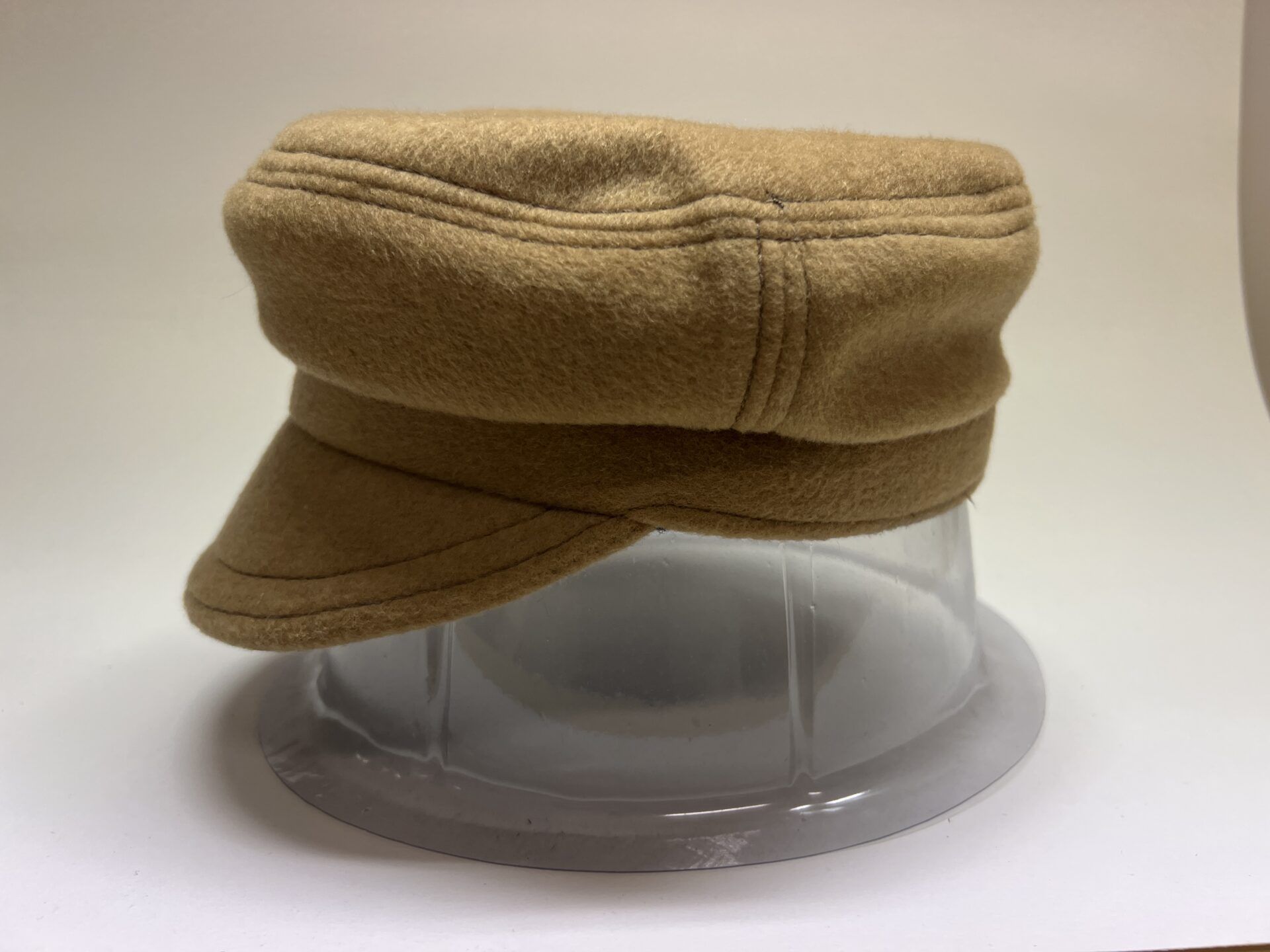 Tiny pure cashmere cap camel 52 cm