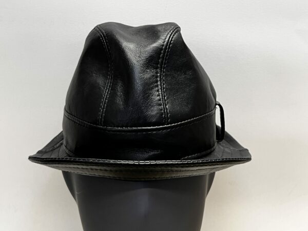 Snatch fedora black nappa leather XXXL 63 cm