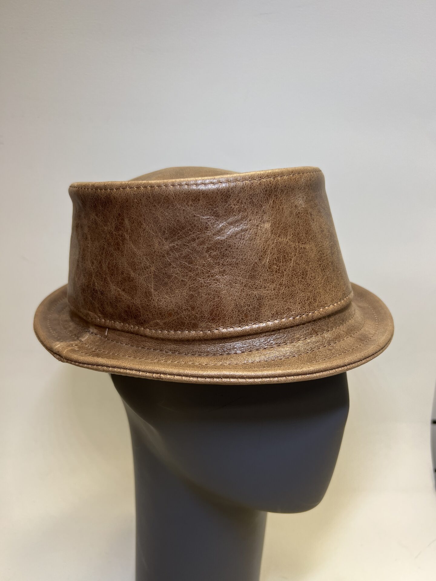Custom Leather Pork Pie Hat