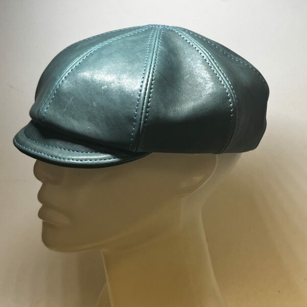 Emerald Green Leather Cap | The Hattic
